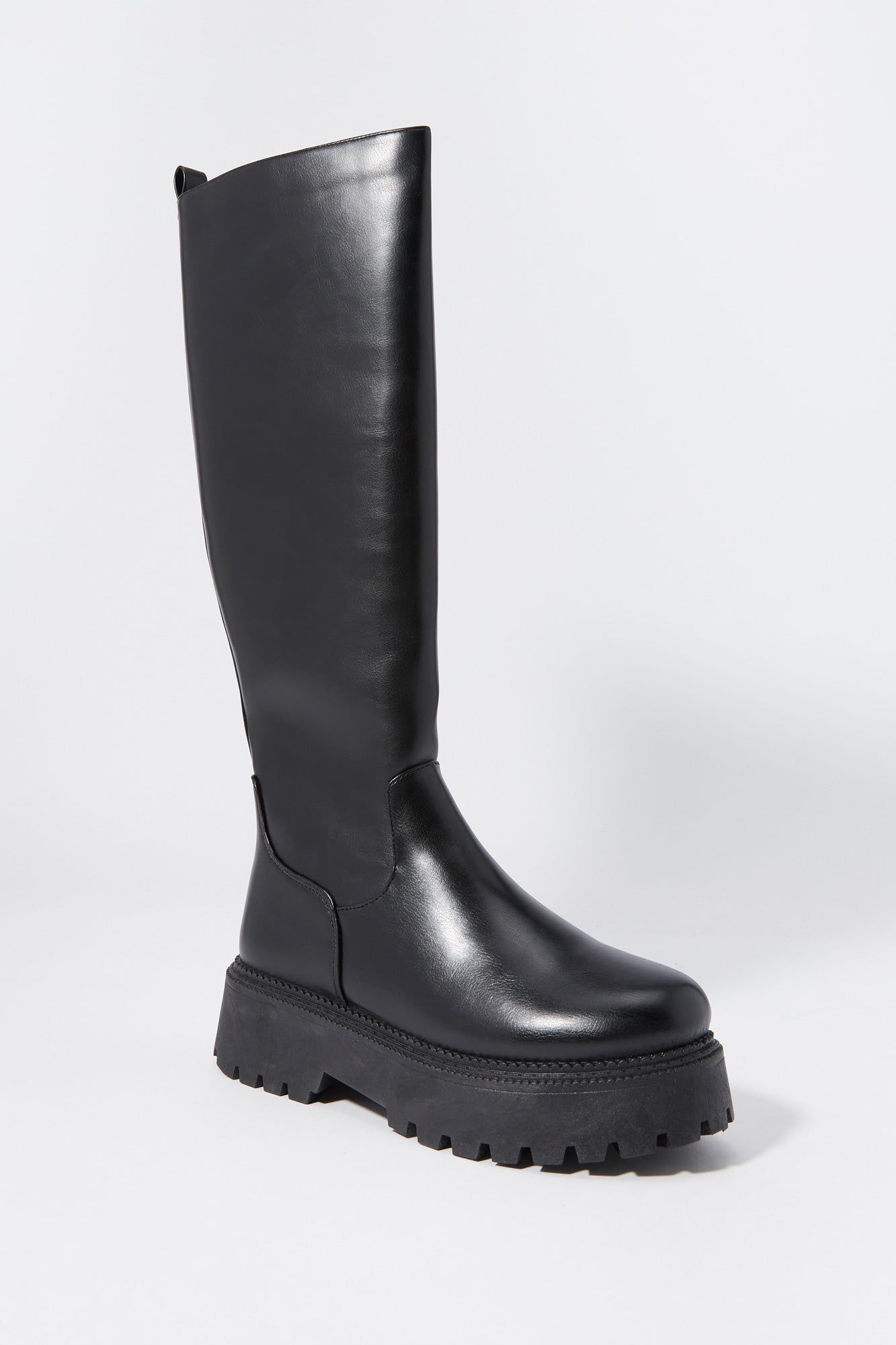 Faux Leather Knee High Platform Boot sold by Charlotte Russe product image thumbnail 2
