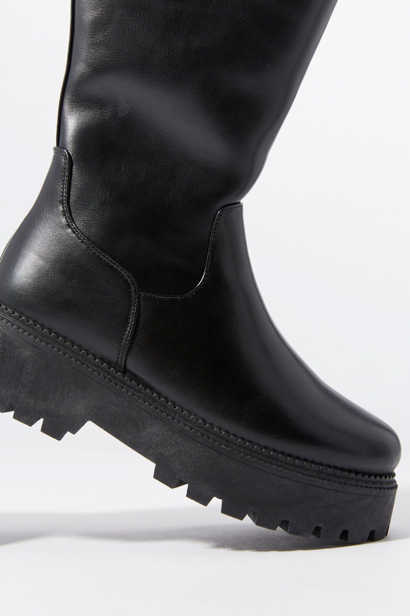 Faux Leather Knee High Platform Boot sold by Charlotte Russe product image thumbnail 4