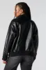 Oversized Faux Leather Jacket sold by Charlotte Russe