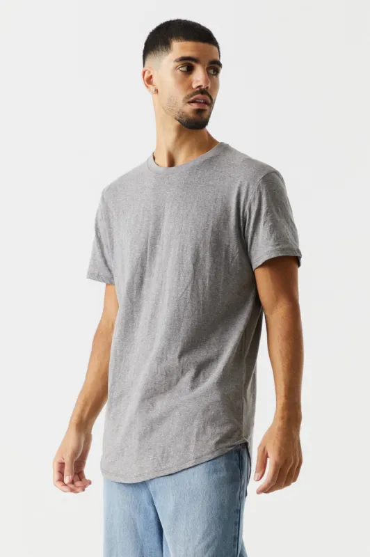 Everyday Longline Crew Neck T-Shirt sold by Charlotte Russe