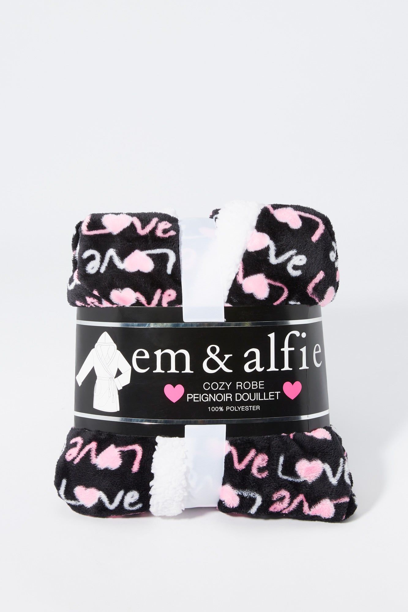 Love Print Plush Robe sold by Charlotte Russe product image thumbnail 2