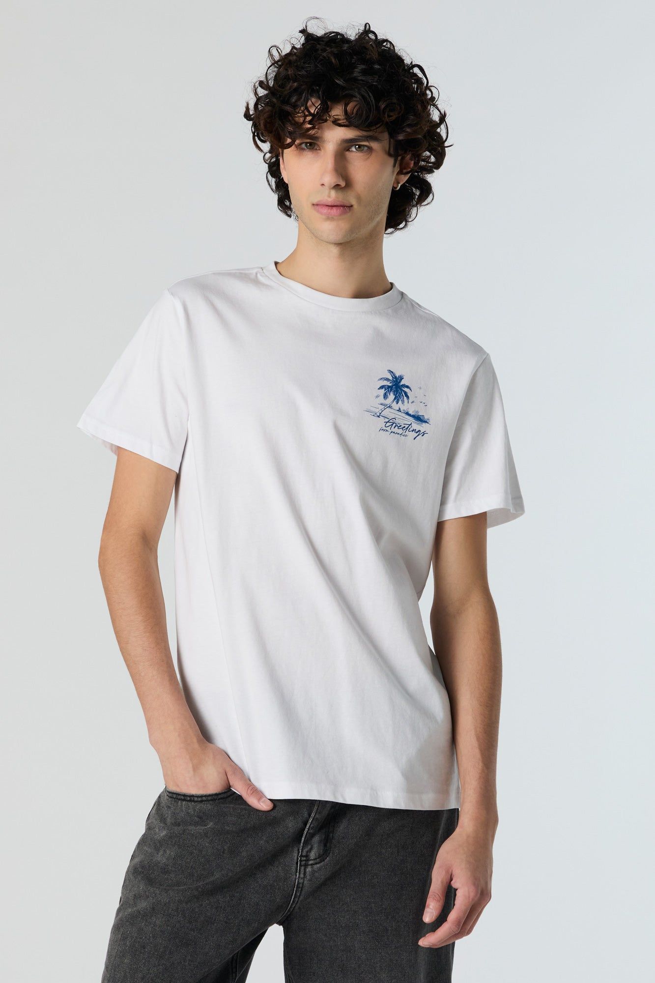 Greetings from Paradise Graphic T-Shirt sold by Charlotte Russe product image thumbnail 2