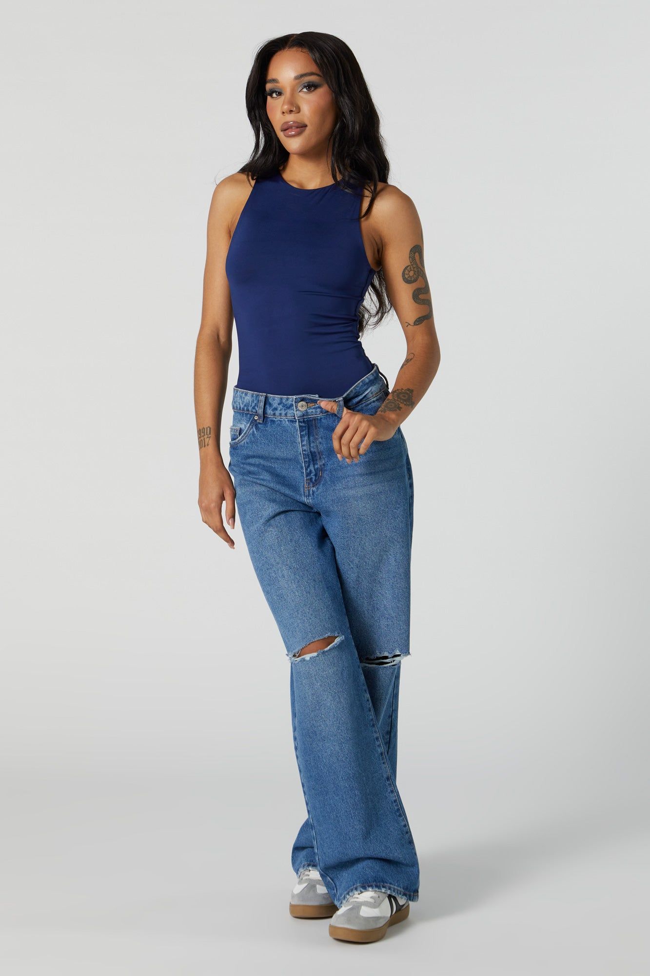 Contour High Neck Sleeveless Bodysuit sold by Charlotte Russe product image thumbnail 5