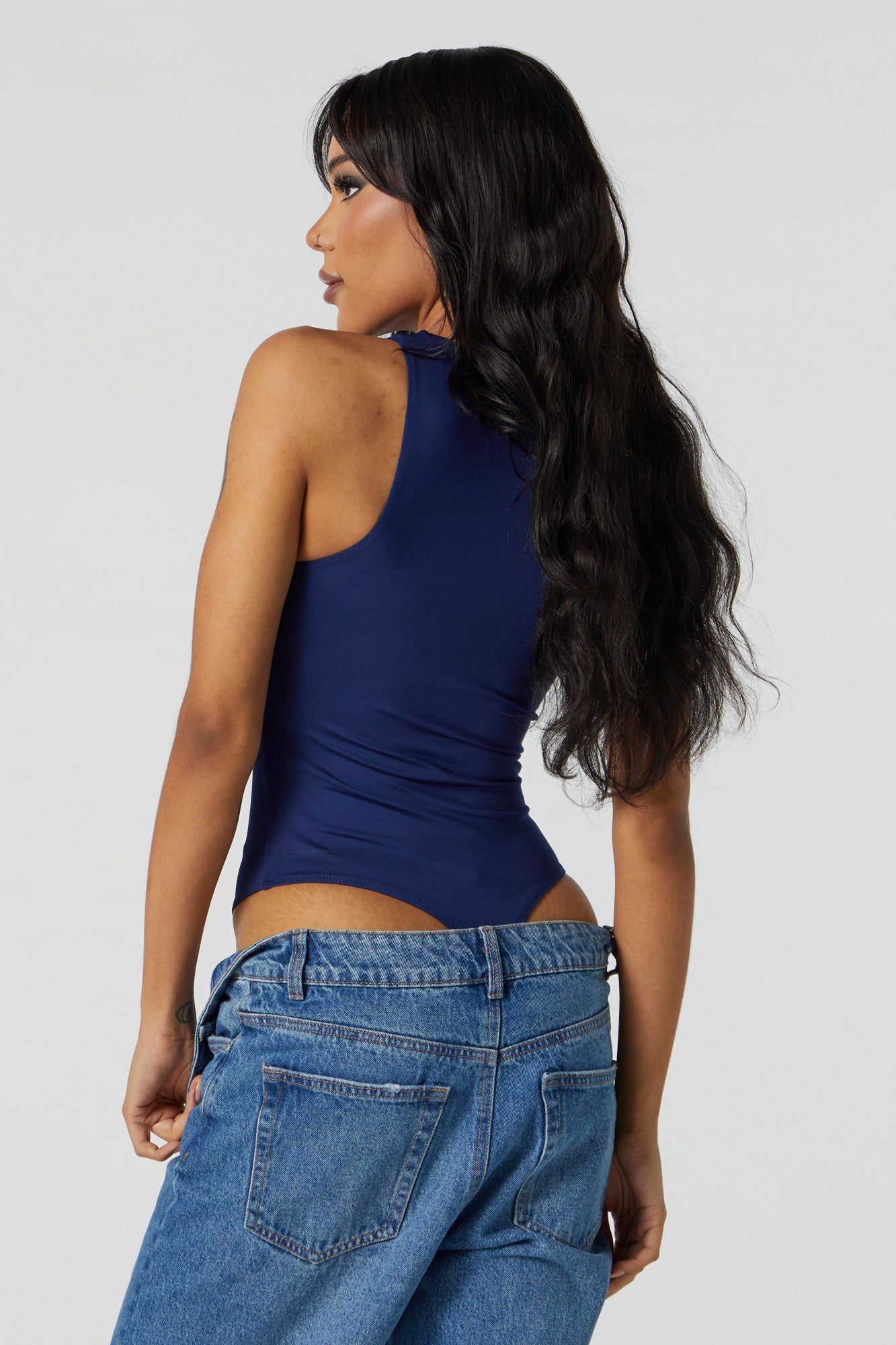 Contour High Neck Sleeveless Bodysuit sold by Charlotte Russe product image thumbnail 4