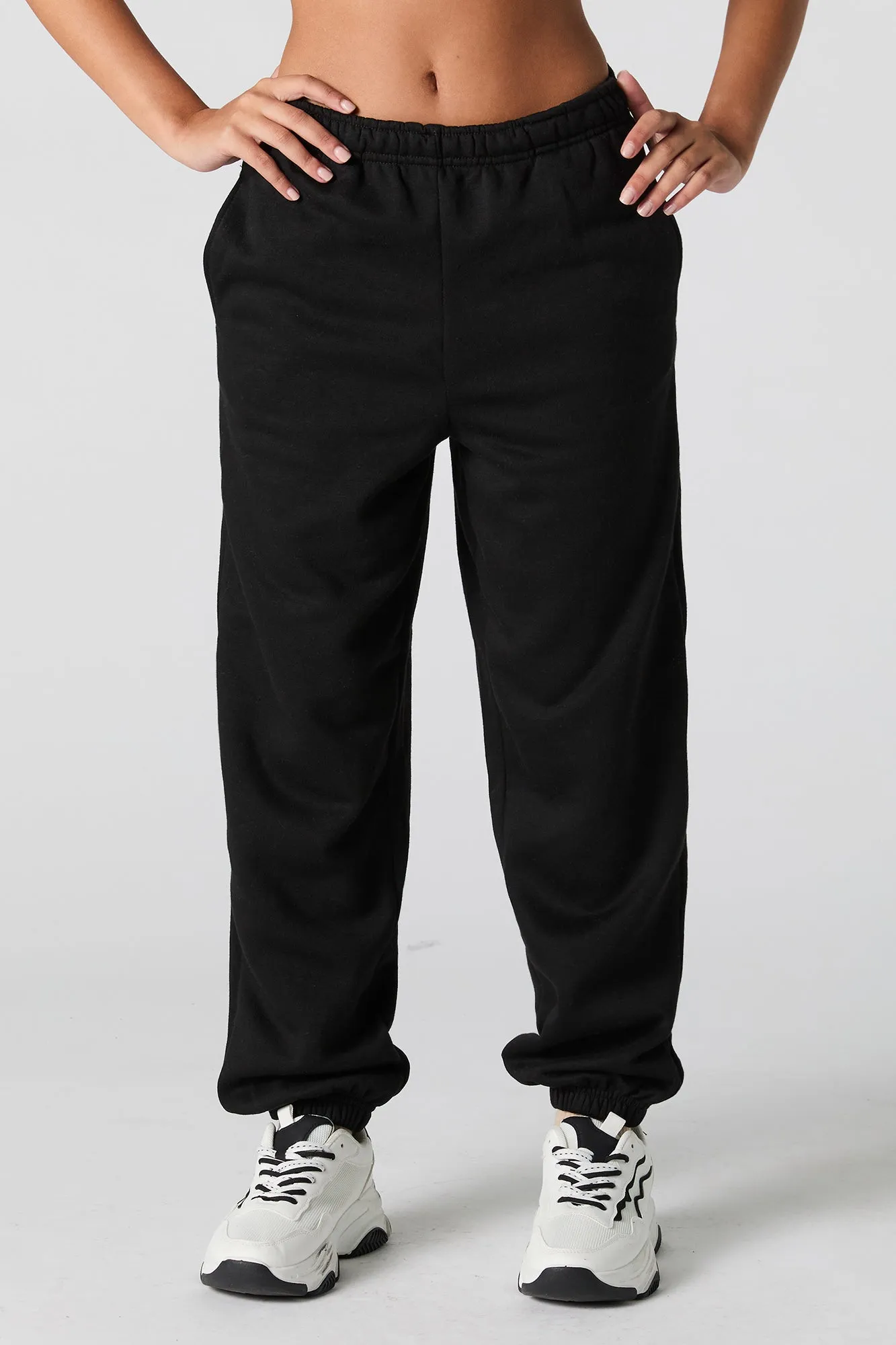 Solid Fleece Boyfriend Jogger sold by Charlotte Russe product image thumbnail 5