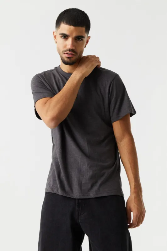 Everyday Crew Neck Heather T-Shirt sold by Charlotte Russe