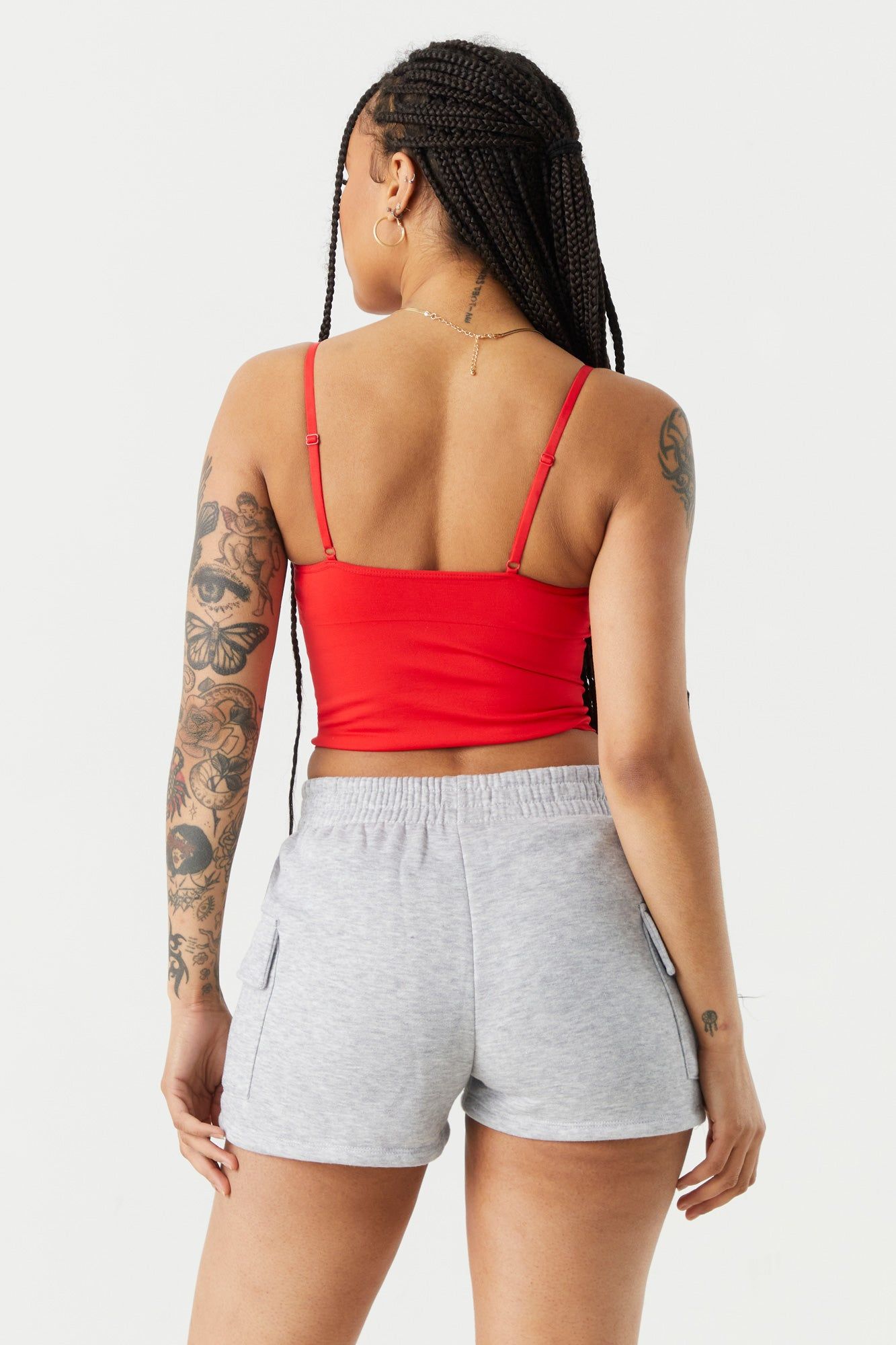 Seamless V-Neck Support Crop Tank sold by Charlotte Russe product image thumbnail 5
