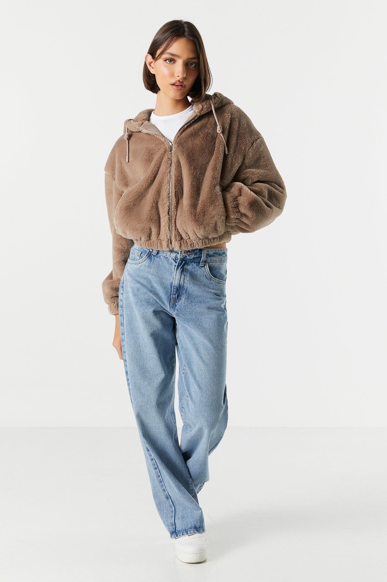 Faux Fur Bomber Jacket sold by Charlotte Russe product image thumbnail 15