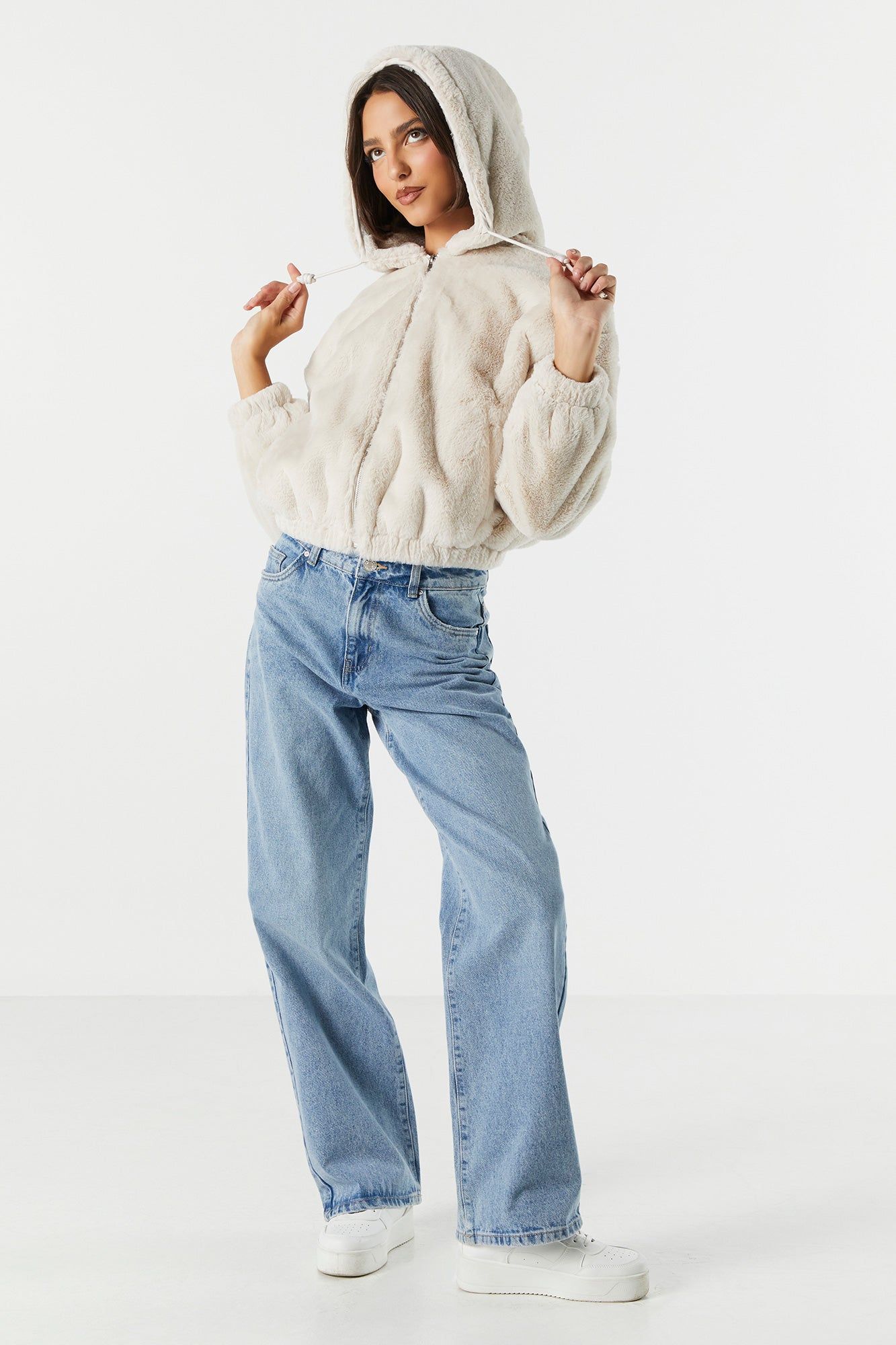 Faux Fur Bomber Jacket sold by Charlotte Russe product image thumbnail 9