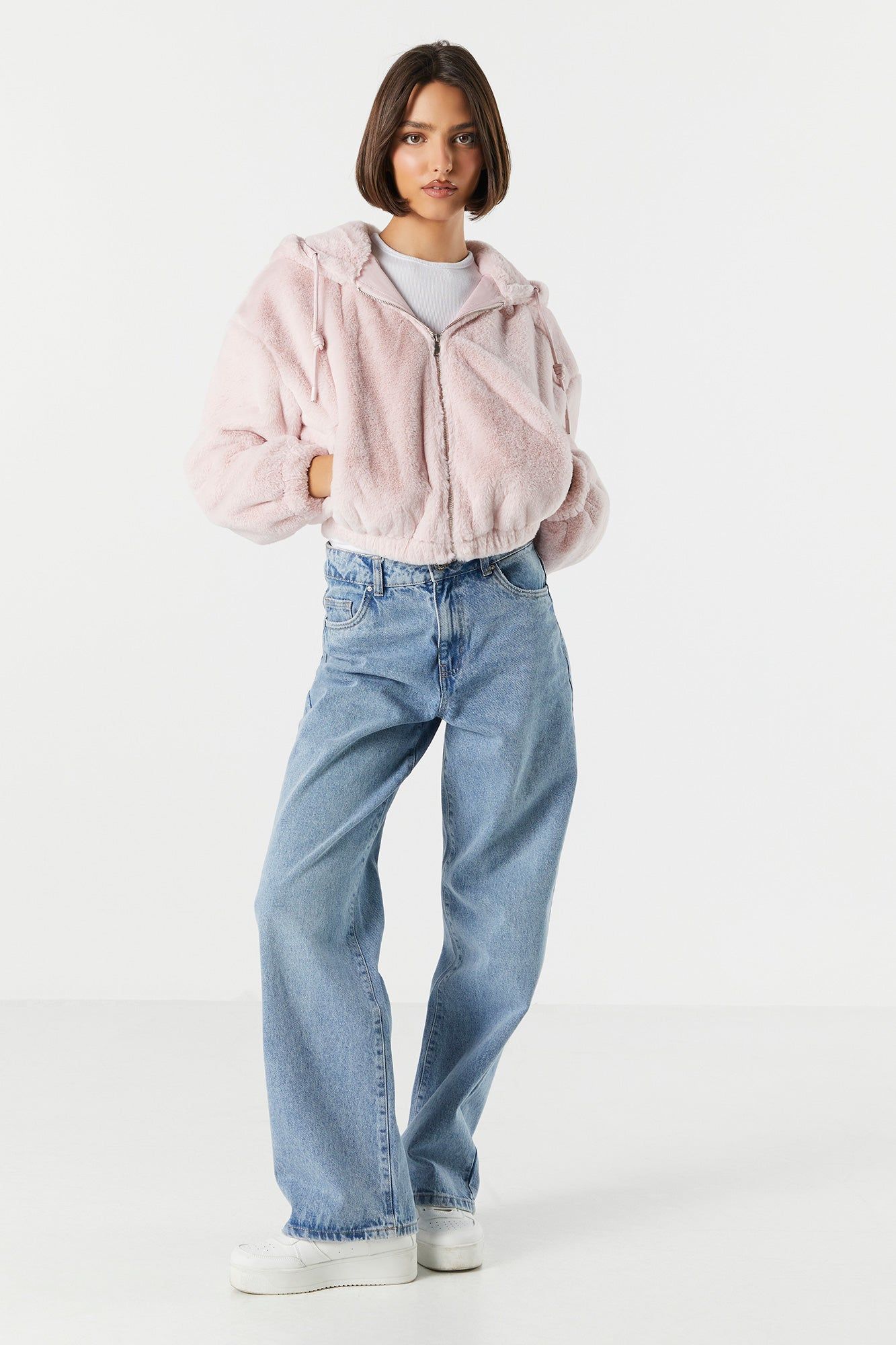 Faux Fur Bomber Jacket sold by Charlotte Russe product image thumbnail 12