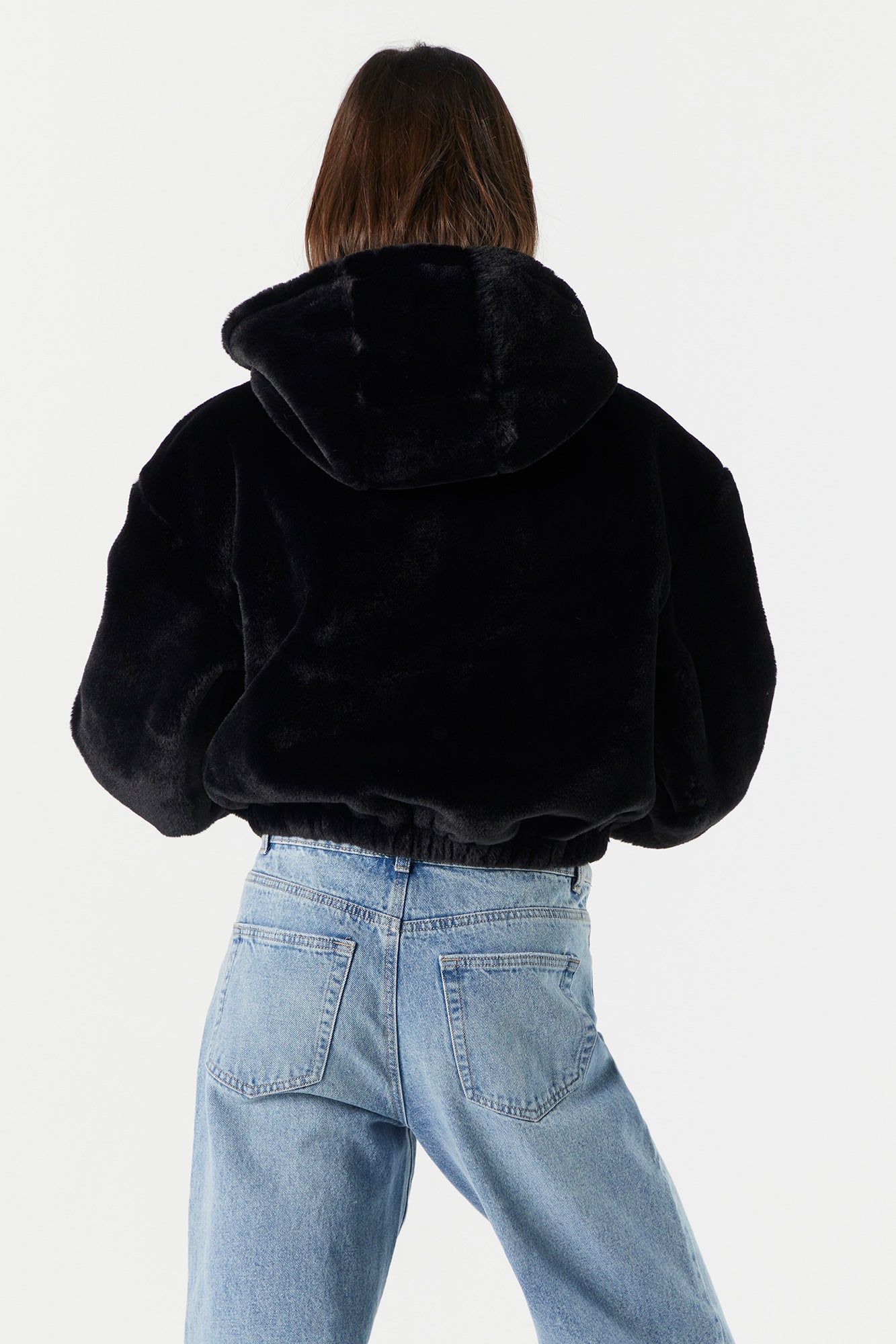 Faux Fur Bomber Jacket sold by Charlotte Russe product image thumbnail 5