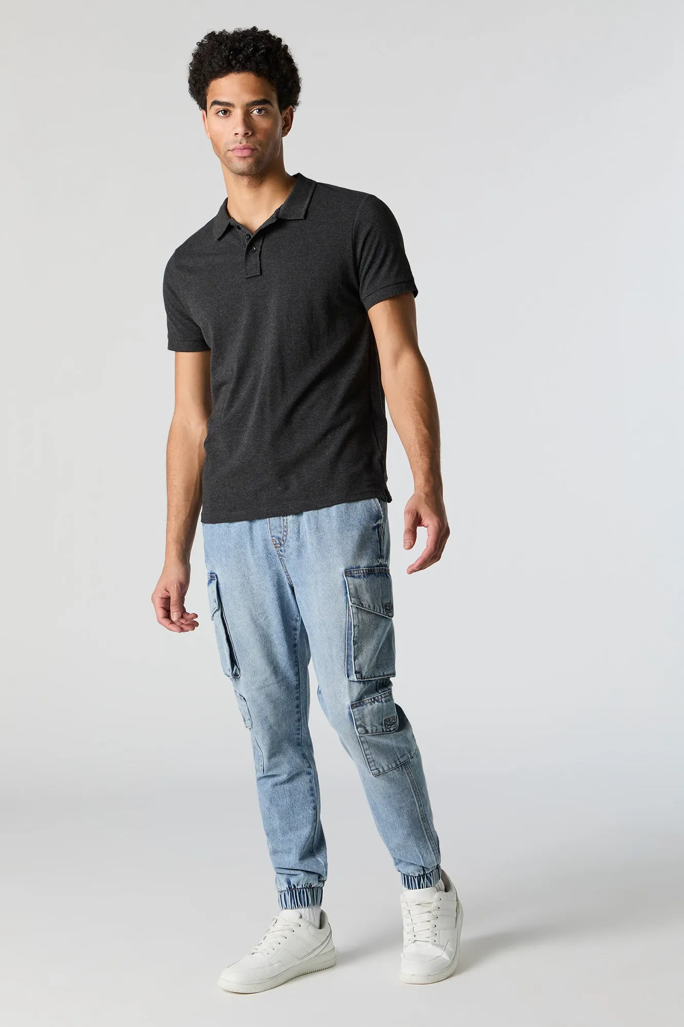 Denim Multi Pocket Cargo Jogger sold by Charlotte Russe product image thumbnail 3