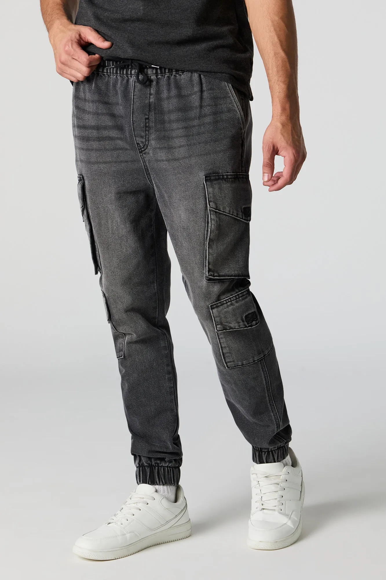 Denim Multi Pocket Cargo Jogger sold by Charlotte Russe product image thumbnail 4