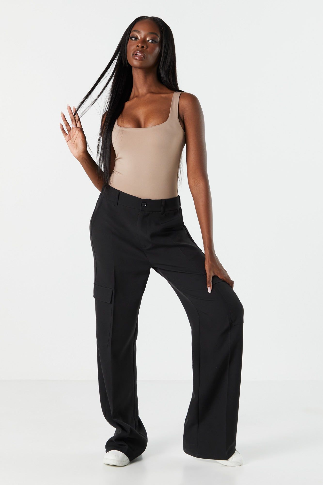 Contour Square Neck Tank Bodysuit sold by Charlotte Russe product image thumbnail 11