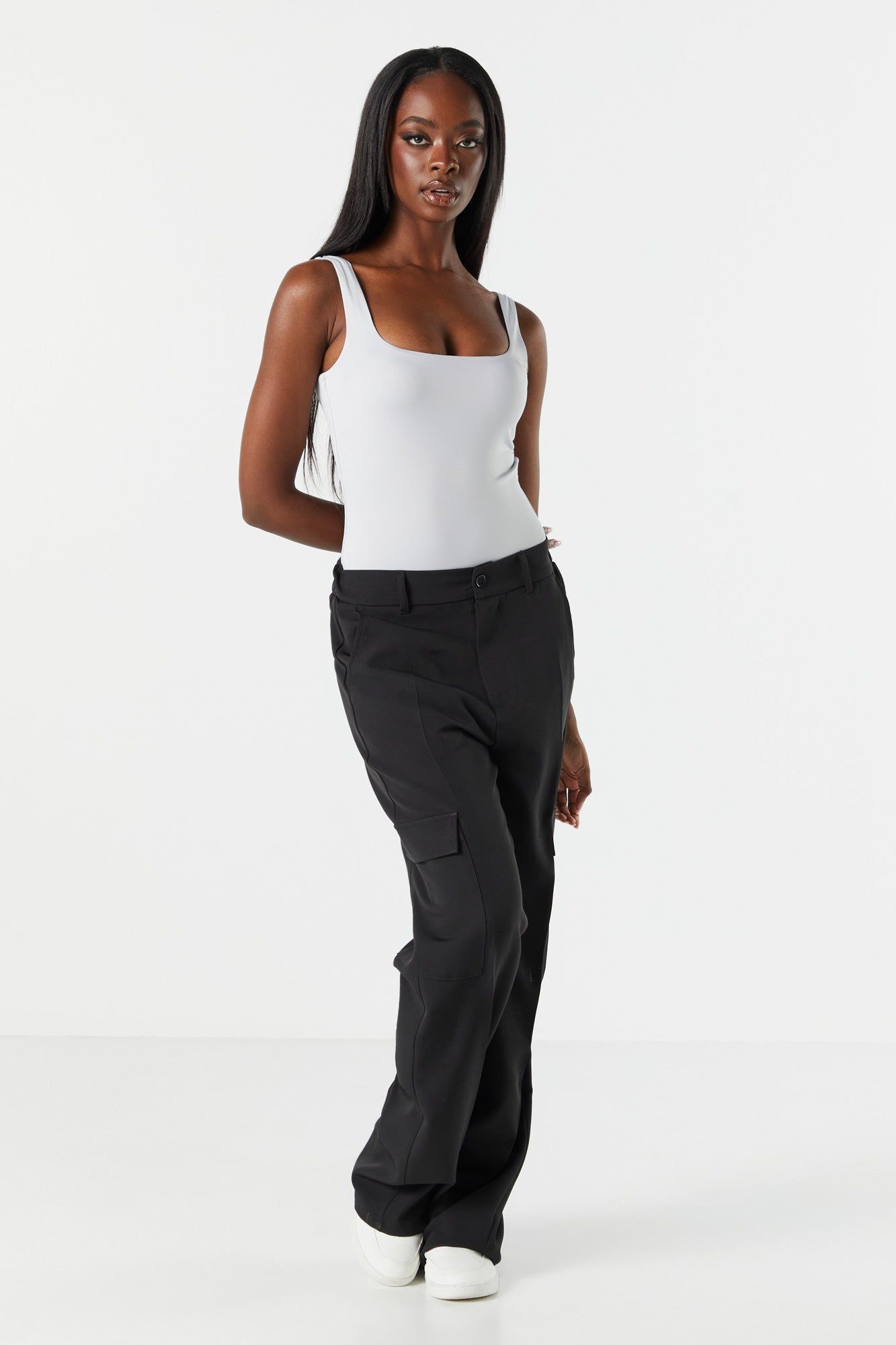 Contour Square Neck Tank Bodysuit sold by Charlotte Russe product image thumbnail 21