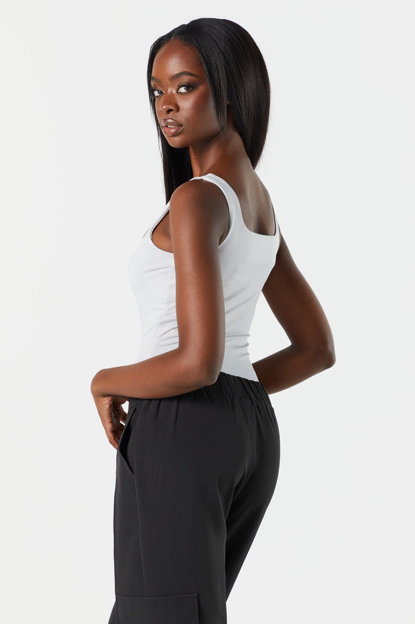 Contour Square Neck Tank Bodysuit sold by Charlotte Russe product image thumbnail 18