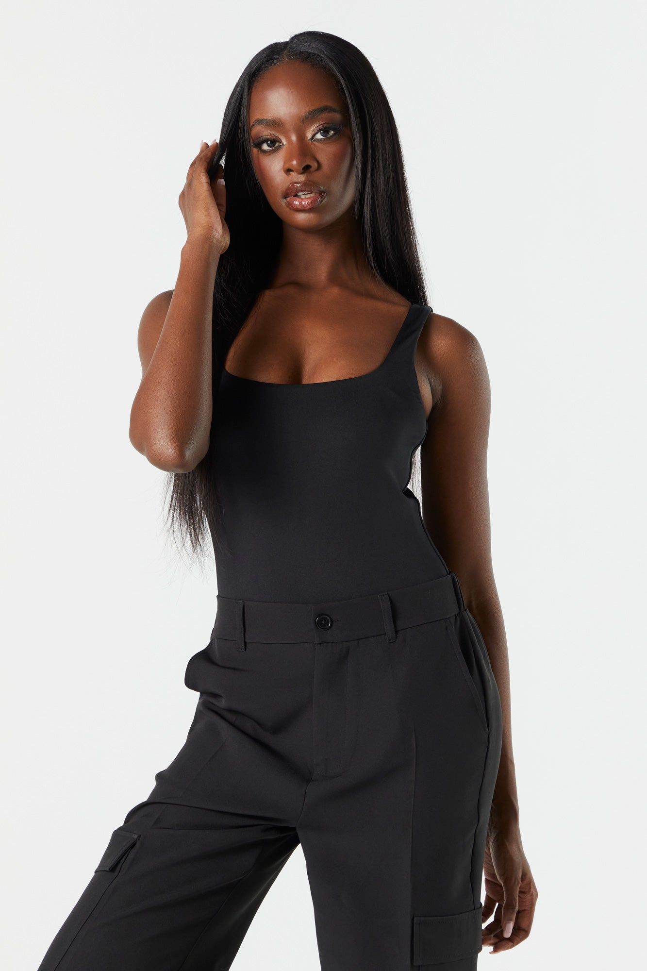 Contour Square Neck Tank Bodysuit sold by Charlotte Russe product image thumbnail 12