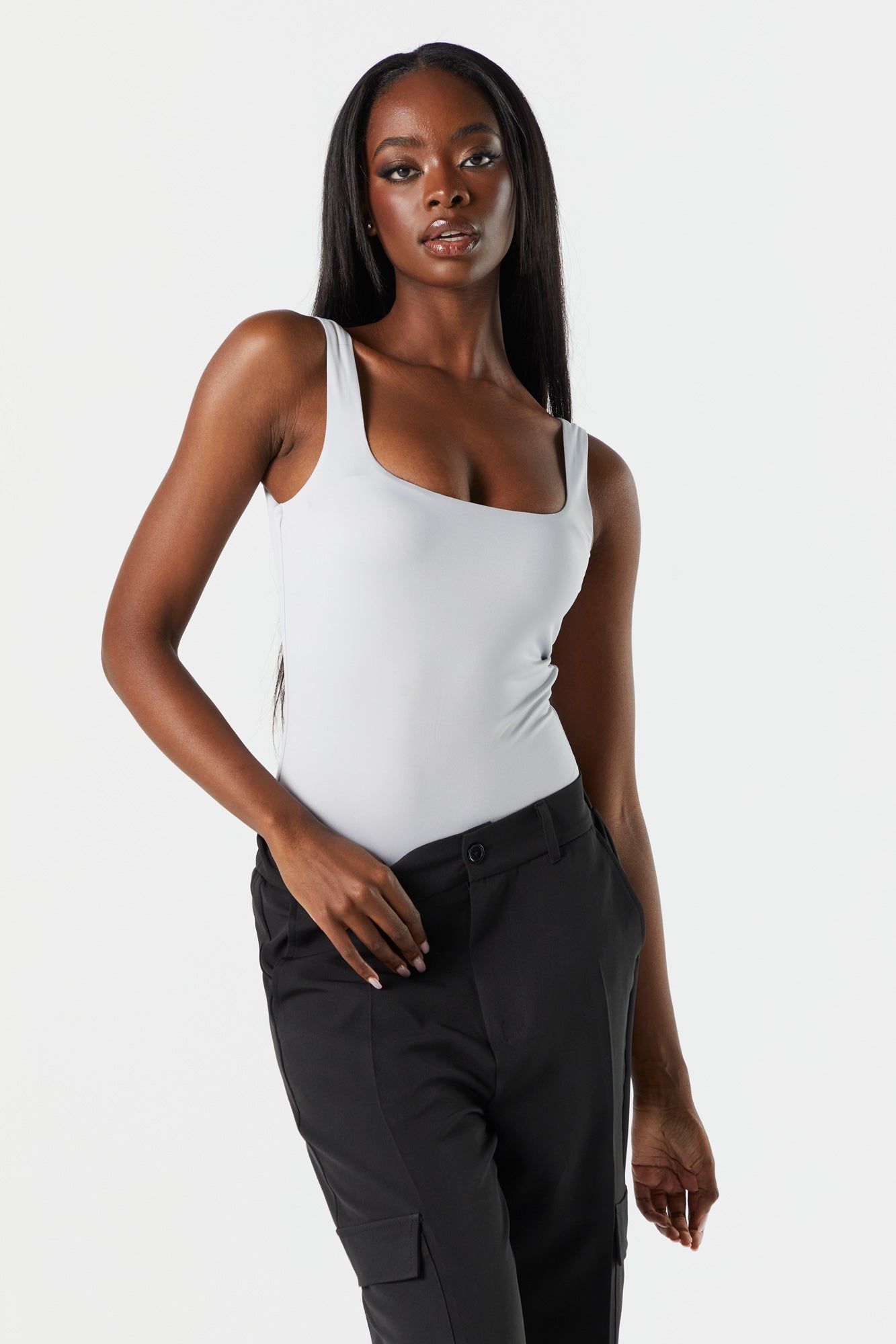 Contour Square Neck Tank Bodysuit sold by Charlotte Russe product image thumbnail 17