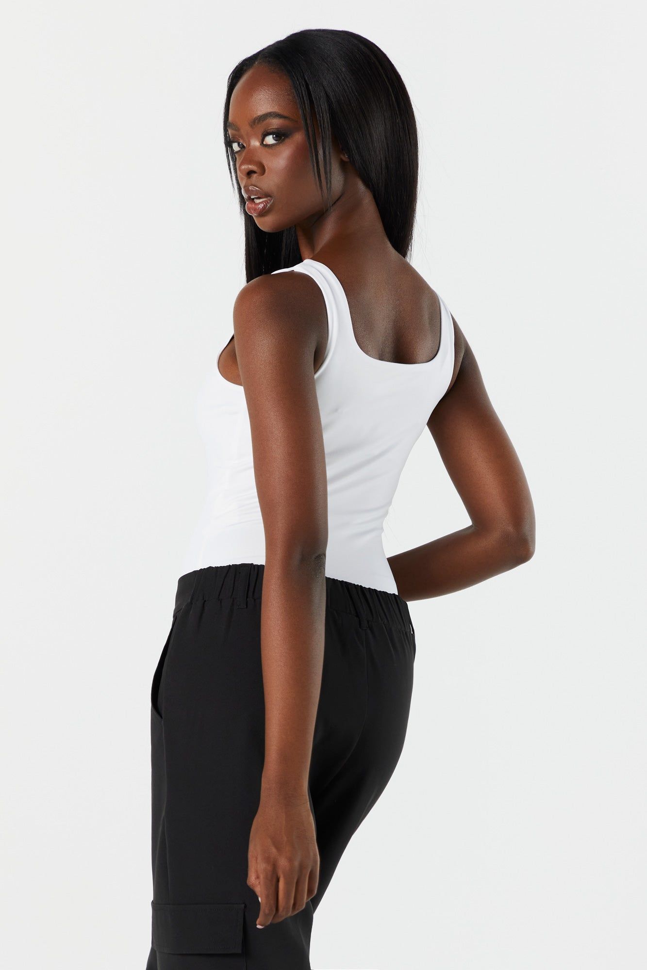 Contour Square Neck Tank Bodysuit sold by Charlotte Russe product image thumbnail 3