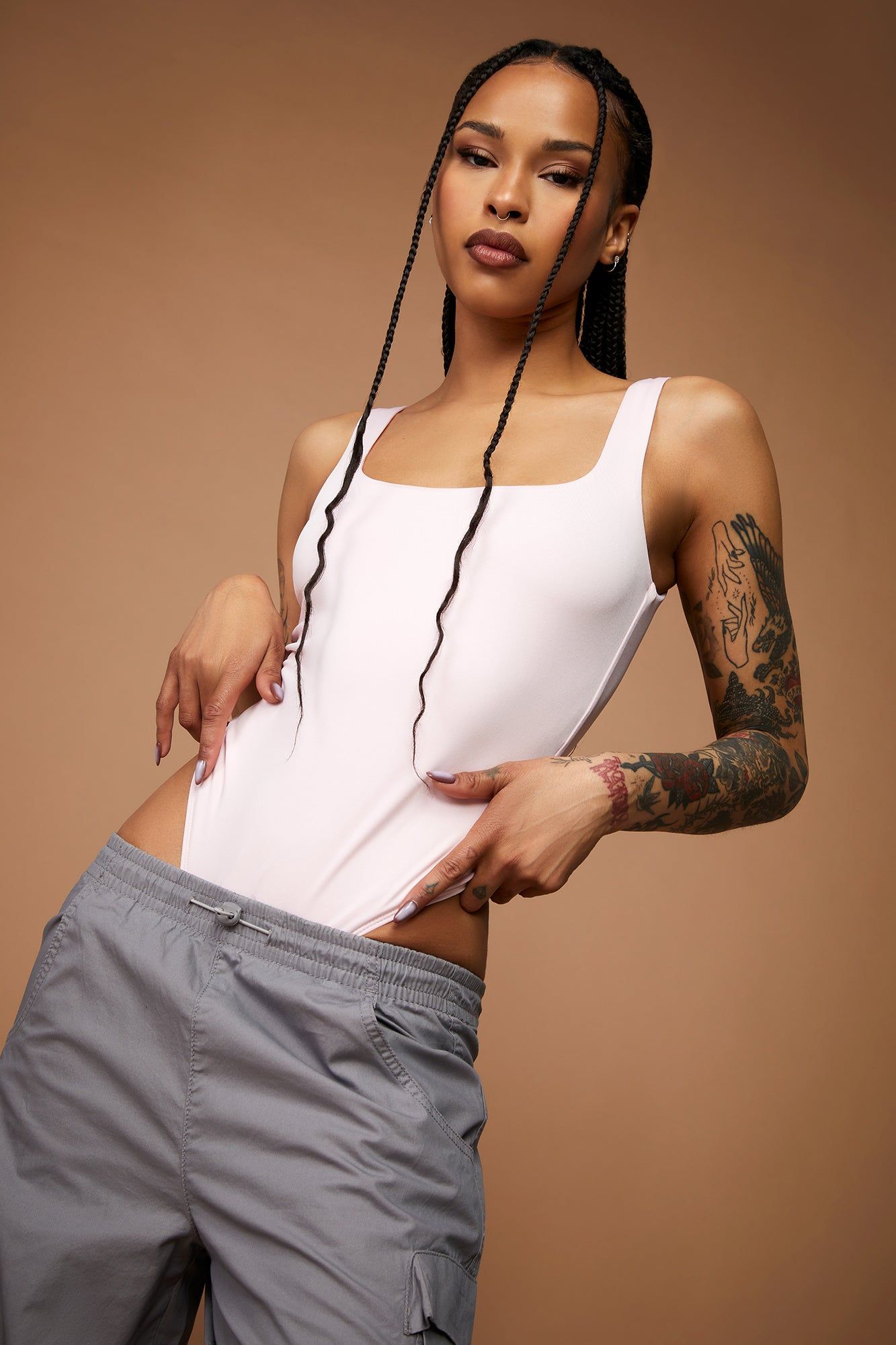 Contour Square Neck Tank Bodysuit sold by Charlotte Russe