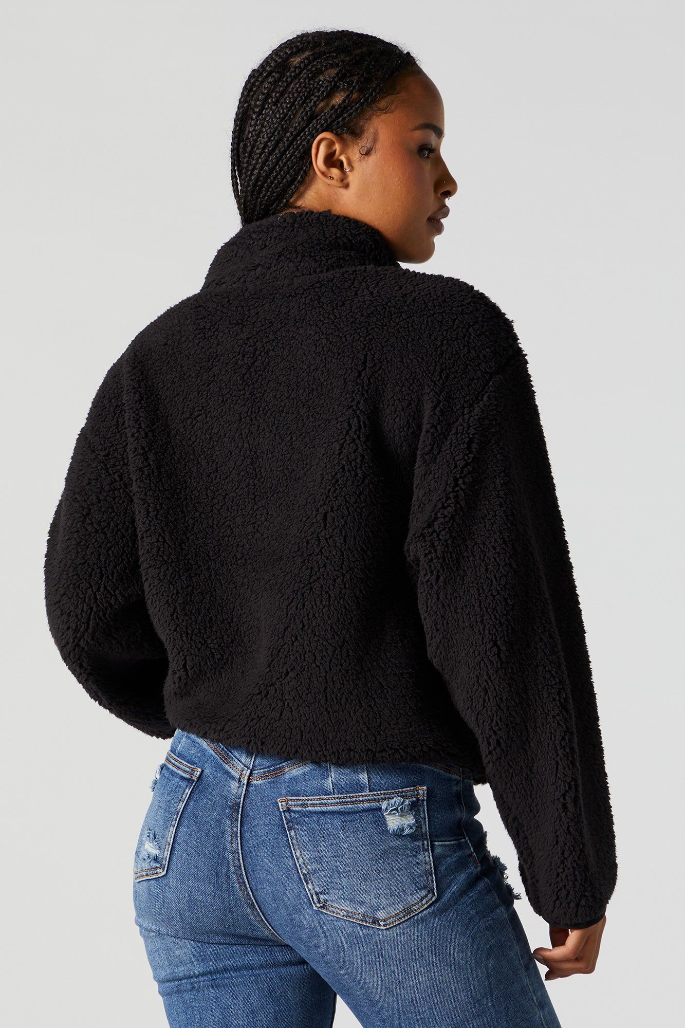 Sherpa Zip-Up Jacket sold by Charlotte Russe product image thumbnail 2