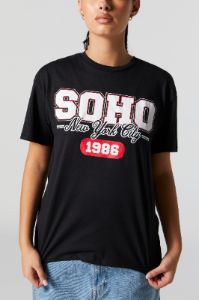 Soho Graphic Boyfriend T-Shirt sold by Charlotte Russe
