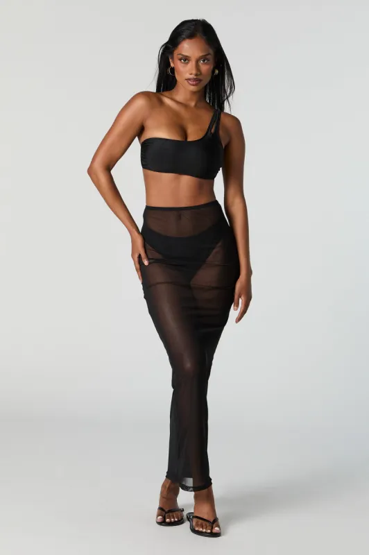 Mesh High Rise Maxi Skirt Cover Up sold by Charlotte Russe