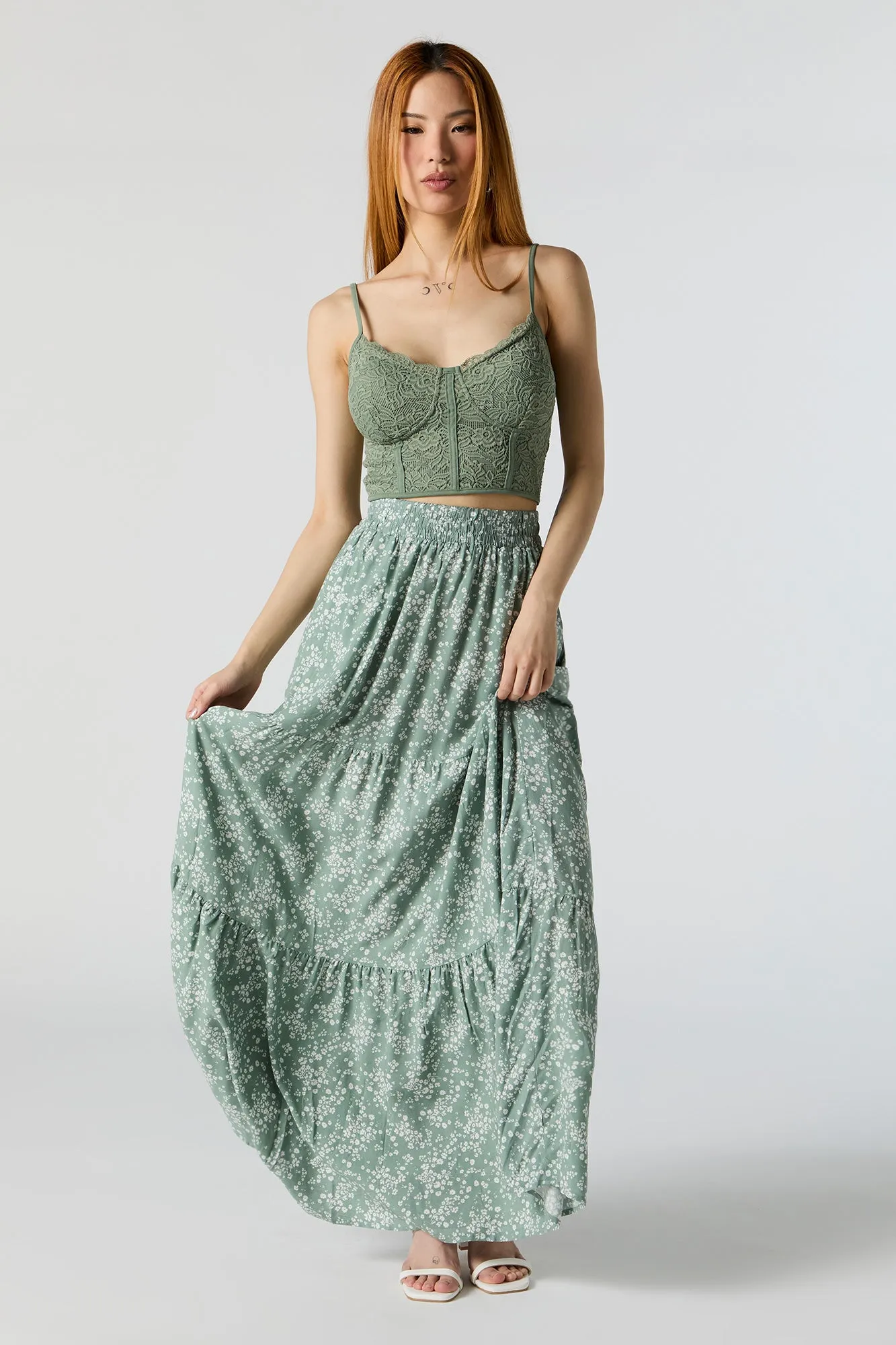 Lace Corset Crop Top sold by Charlotte Russe product image thumbnail 4