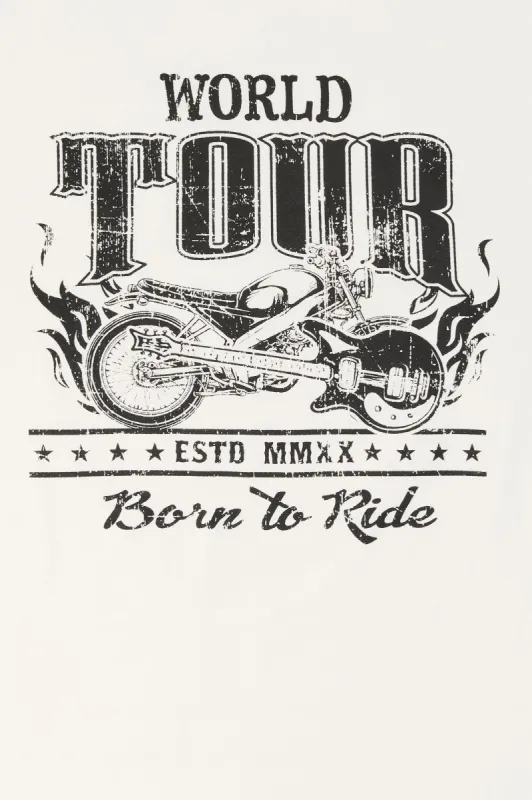 Born To Ride Graphic Boyfriend T-Shirt sold by Charlotte Russe