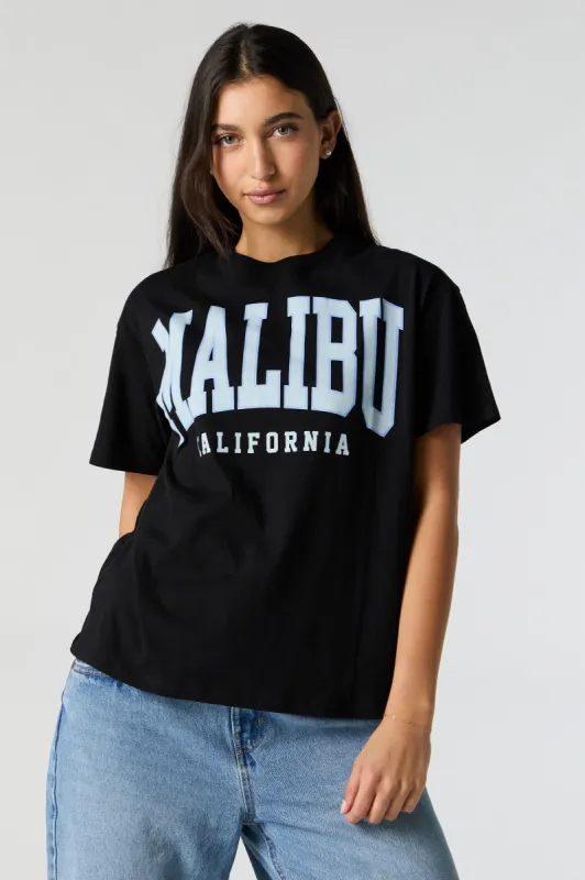 Malibu Graphic Boyfriend T-Shirt sold by Charlotte Russe