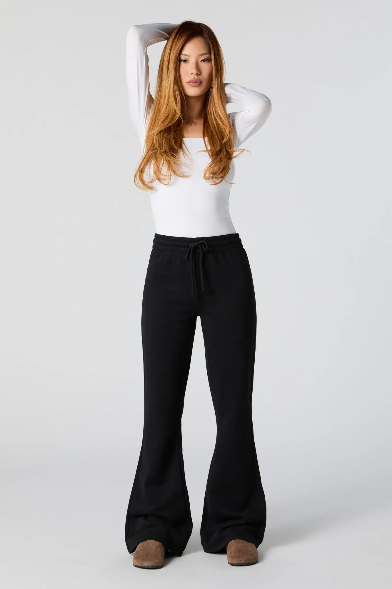 Fleece Flare Sweatpant sold by Charlotte Russe product image thumbnail 4