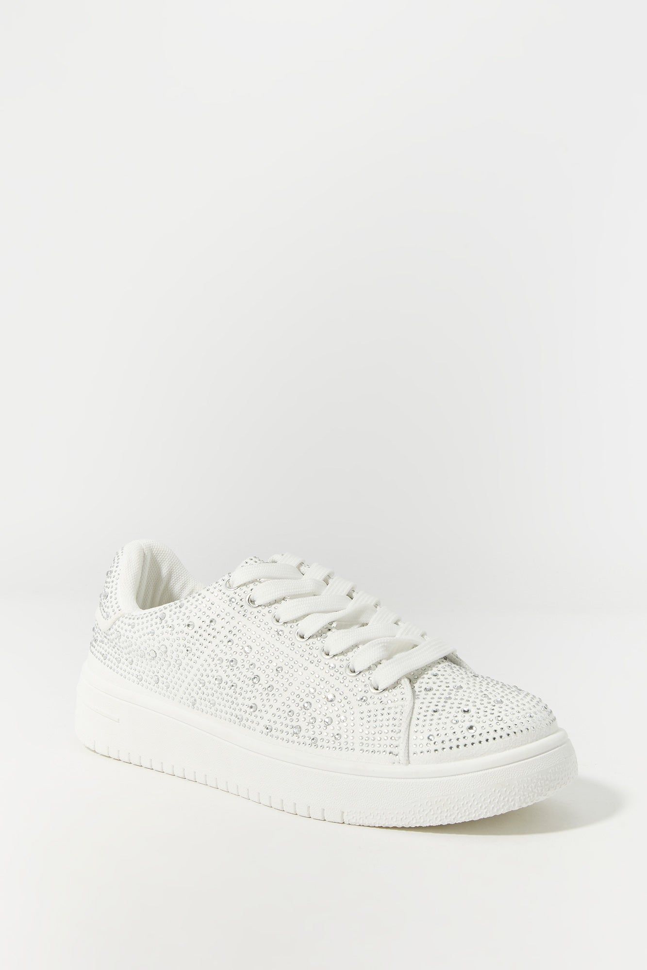 Low Top Rhinestone Platform Lace Up Sneaker sold by Charlotte Russe product image thumbnail 3