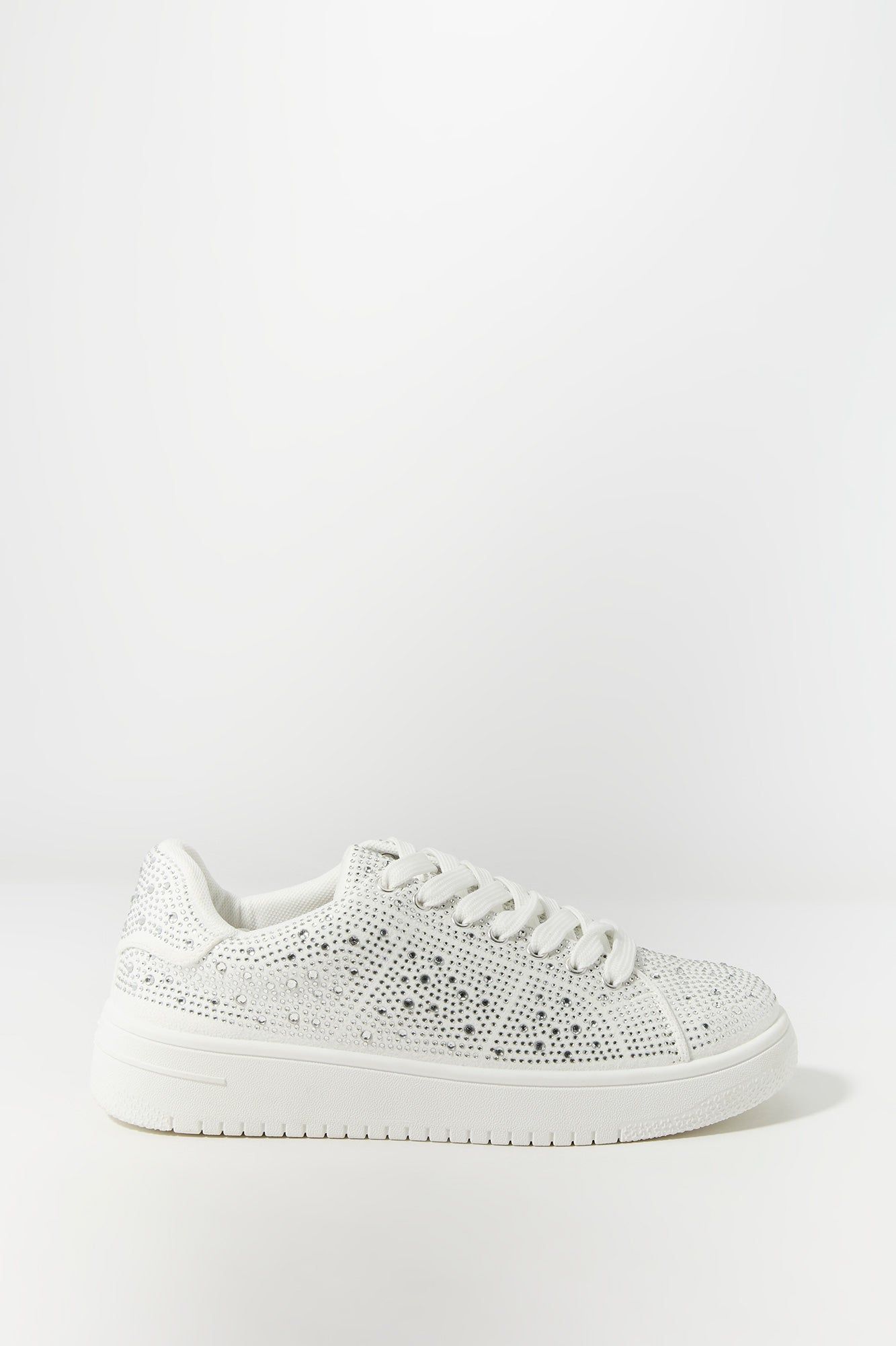 Low Top Rhinestone Platform Lace Up Sneaker sold by Charlotte Russe product image thumbnail 2