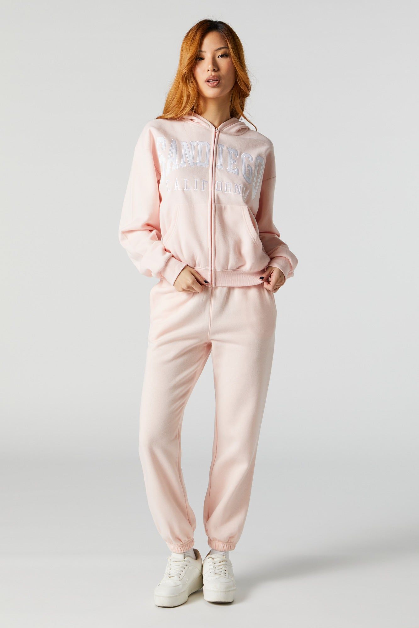 San Diego Embroidered Zip-Up Hoodie sold by Charlotte Russe product image thumbnail 3