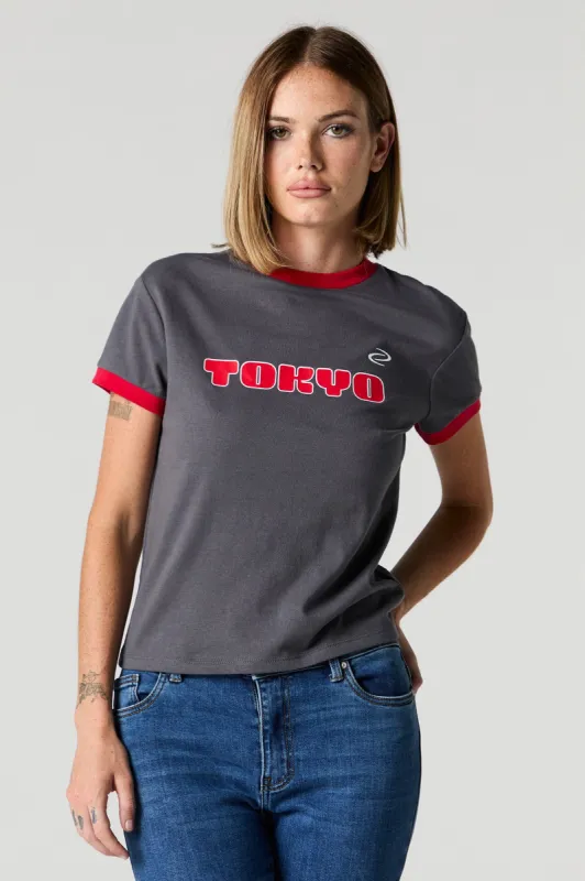 Tokyo Graphic Sporty Ringer T-Shirt made by Stitches