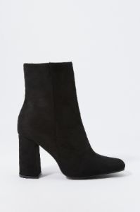 Faux-Leather Heeled Boot sold by Charlotte Russe