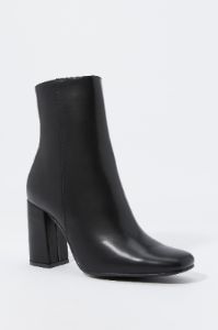 Faux-Leather Heeled Boot sold by Charlotte Russe