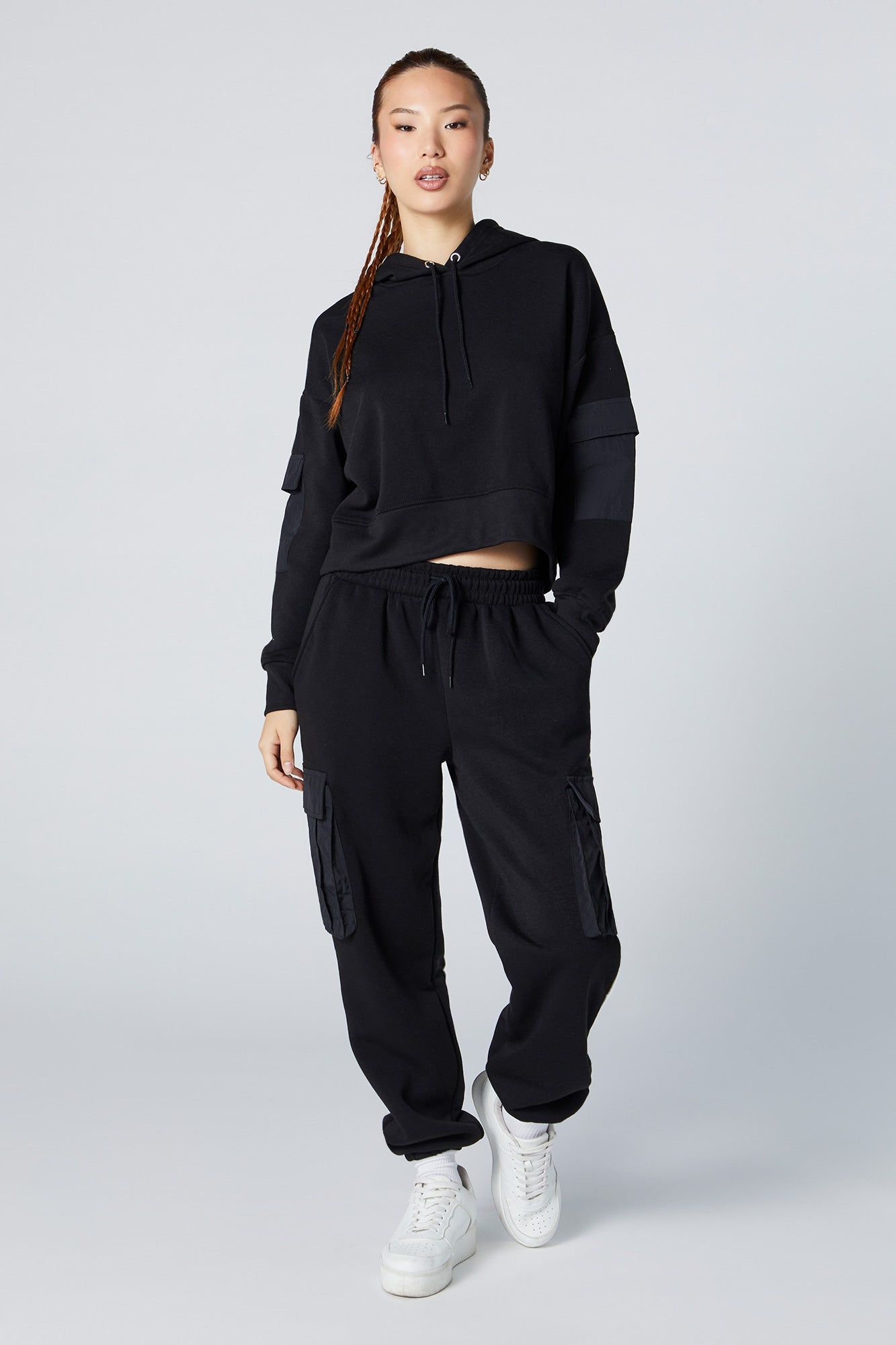 Fleece Cargo Jogger sold by Charlotte Russe product image thumbnail 4