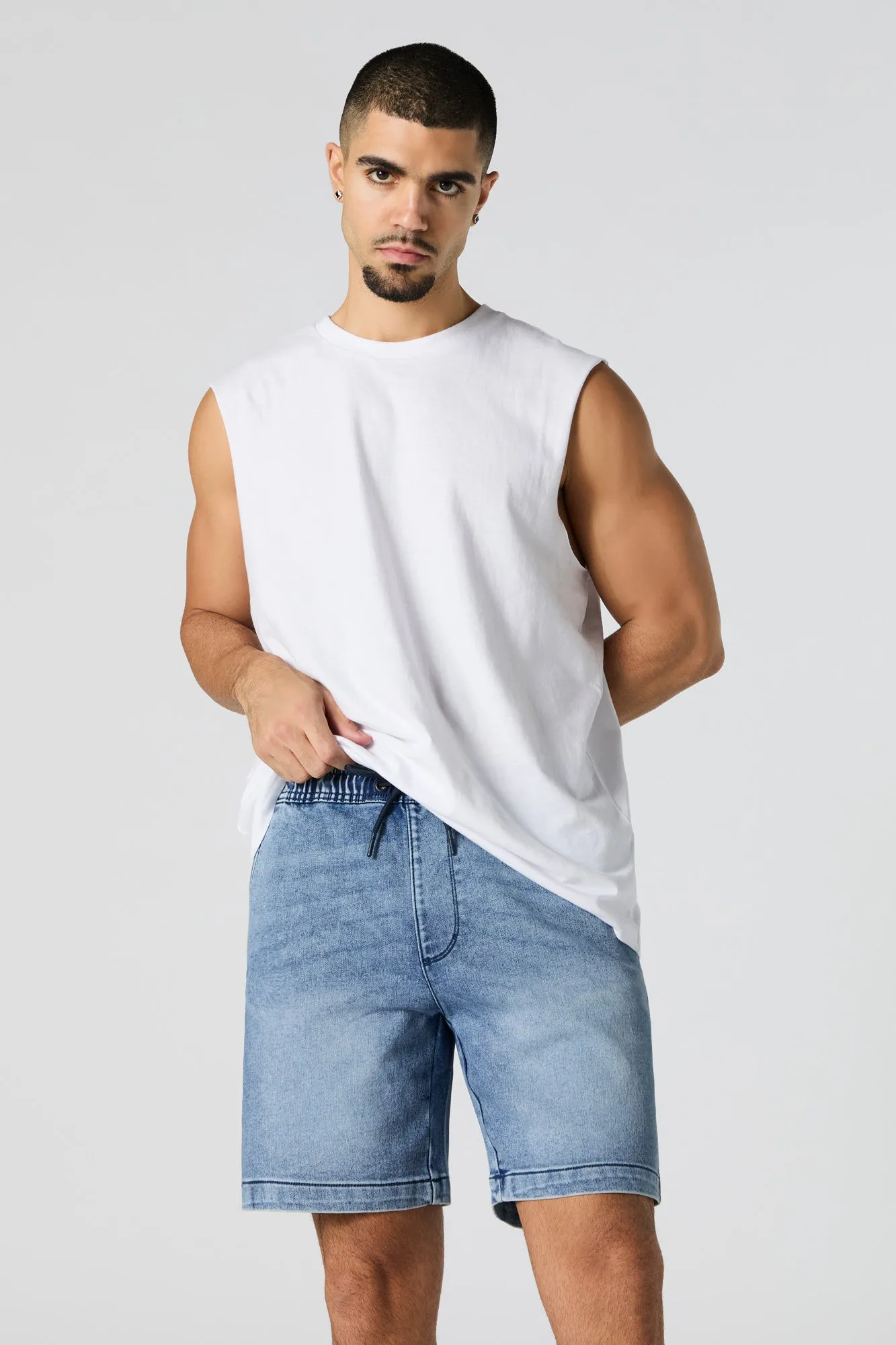 Drawstring Denim Short sold by Charlotte Russe