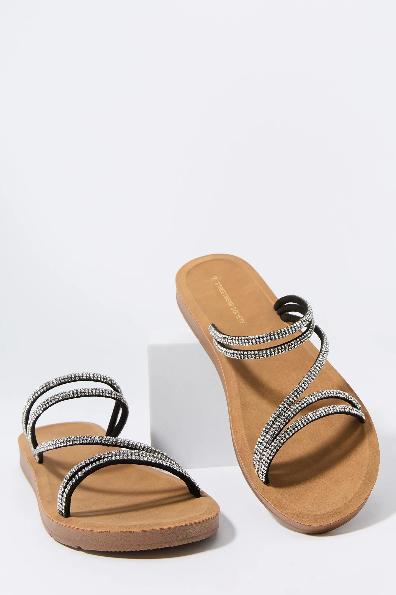 Rhinestone Strappy Sandal sold by Charlotte Russe
