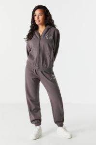 LA Embroidered Zip Up Varsity Hoodie sold by Charlotte Russe
