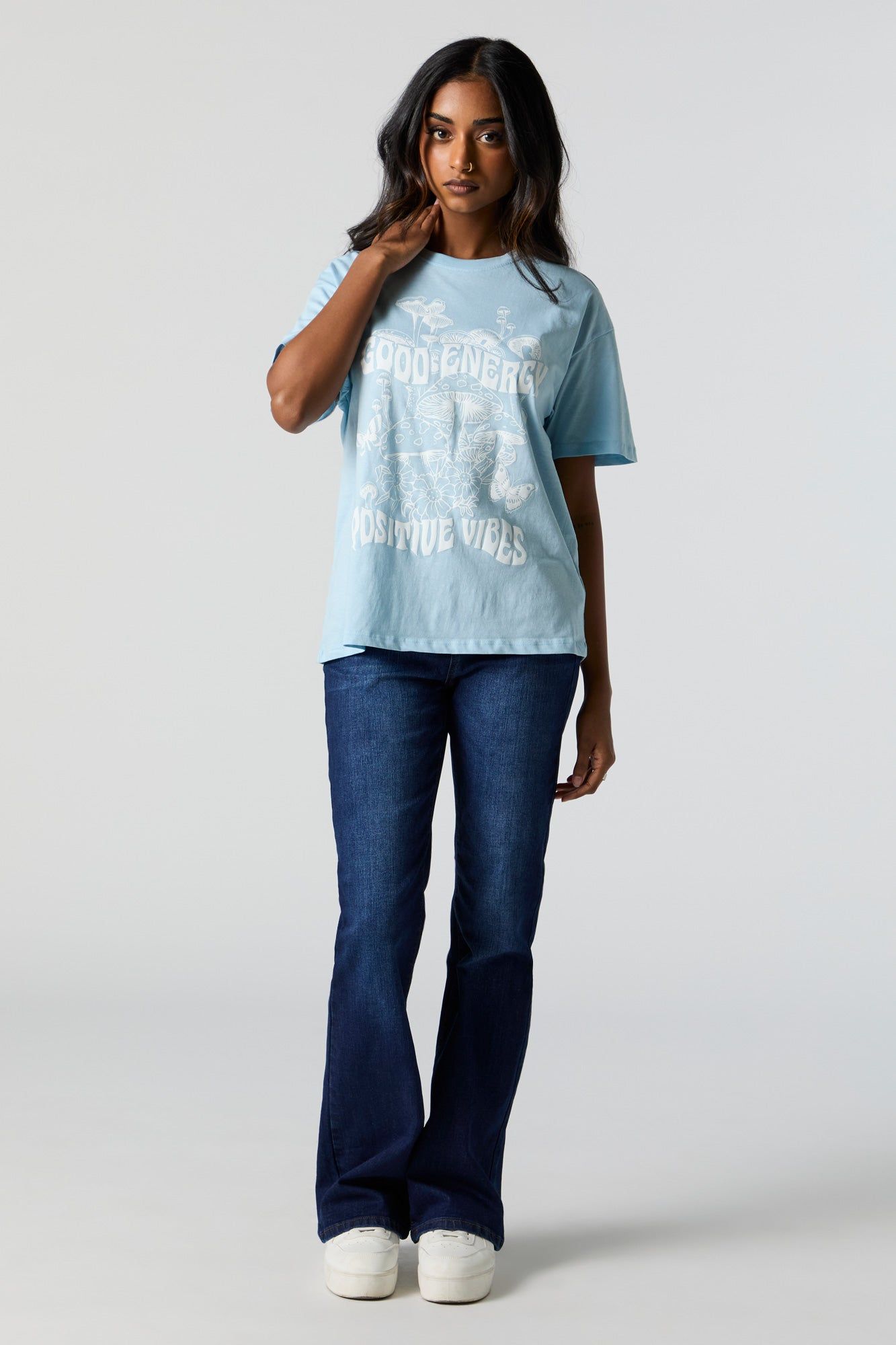 Good Energy Graphic Boyfriend T-Shirt sold by Charlotte Russe product image thumbnail 3