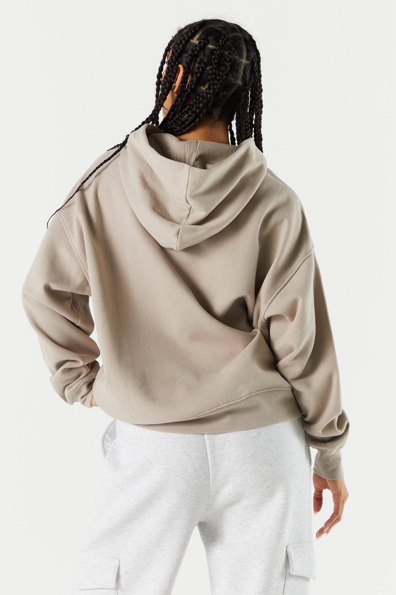 Solid Fleece Oversized Hoodie sold by Charlotte Russe product image thumbnail 2