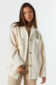 Sherpa Shacket sold by Charlotte Russe
