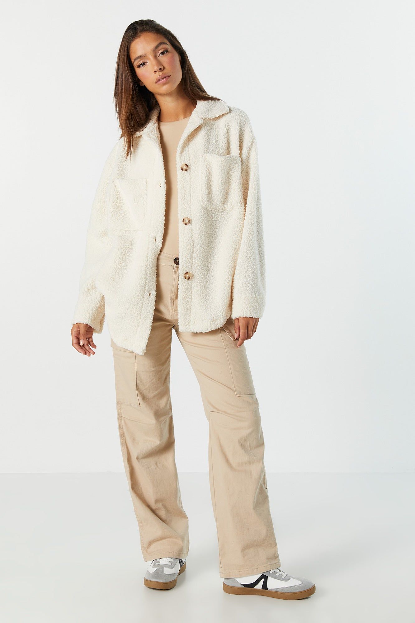 Sherpa Shacket sold by Charlotte Russe product image thumbnail 4