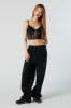 Black Parachute Cargo Pant sold by Charlotte Russe