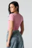 Double Layered Square Neck Cropped T-Shirt sold by Charlotte Russe
