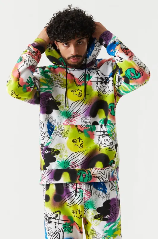 Graffiti Print Hoodie sold by Charlotte Russe