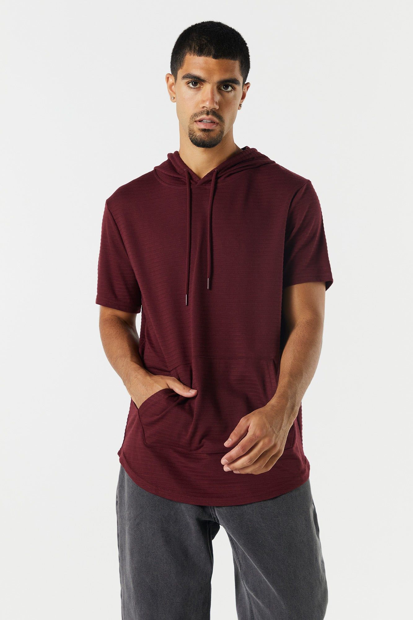 Coloured Short Sleeve Hoodie sold by Charlotte Russe product image thumbnail 4