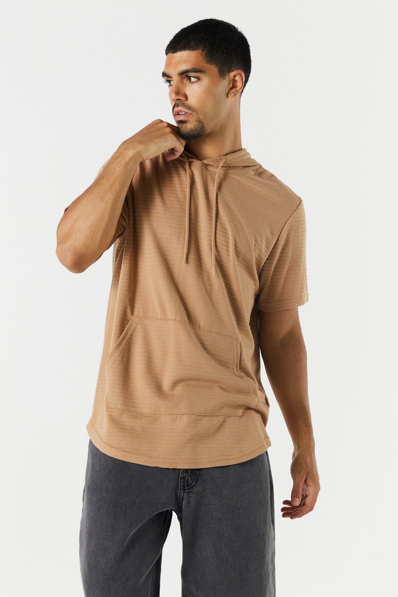 Coloured Short Sleeve Hoodie sold by Charlotte Russe